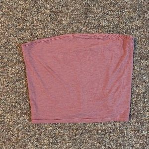 American Eagle Red and White Striped Tube Top